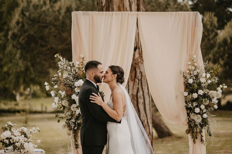 mariage élégant vert blanc