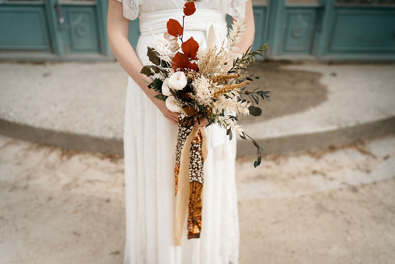 bouquet mariée fleurs séchées stabilisées